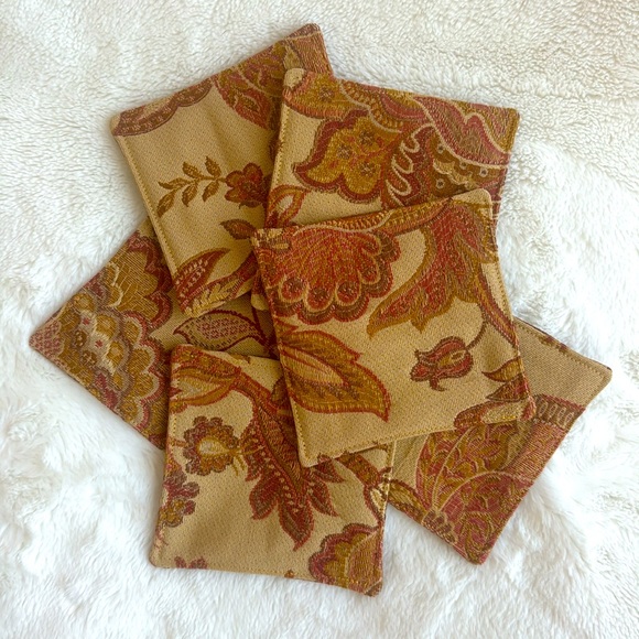 ⚜️ NWT Tuscan Fabric Coaster Set ⚜️ - Picture 5 of 8